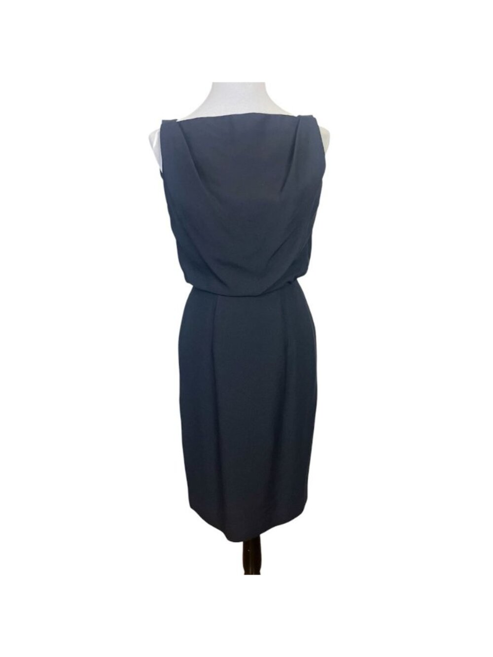 Vintage 1950s-60s Lilli Diamond Black Crepe Cocktail Dress Sz 4 Old Hollywood